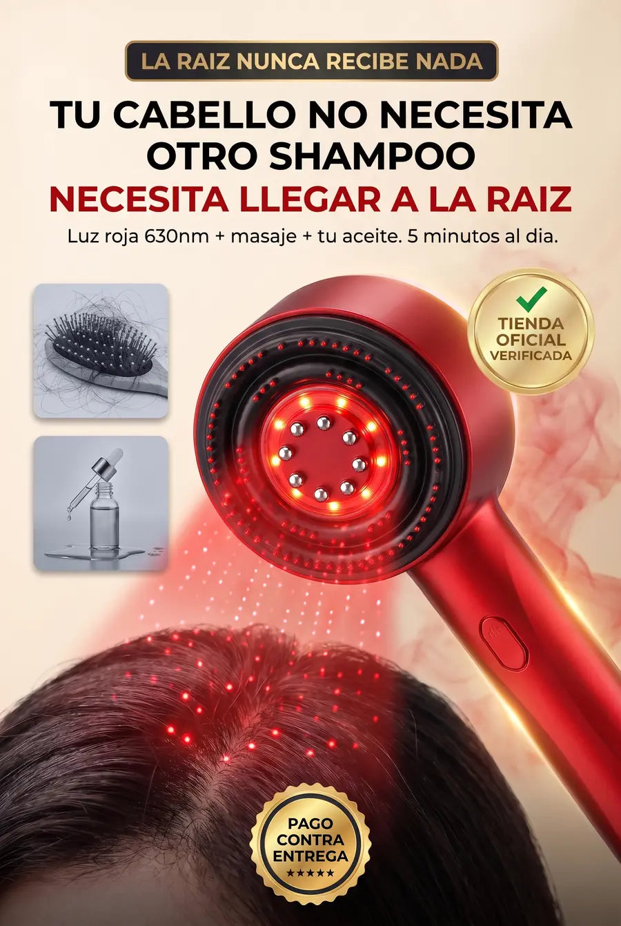 Cepillo Masajeador Capilar Luz Roja - 01_hero