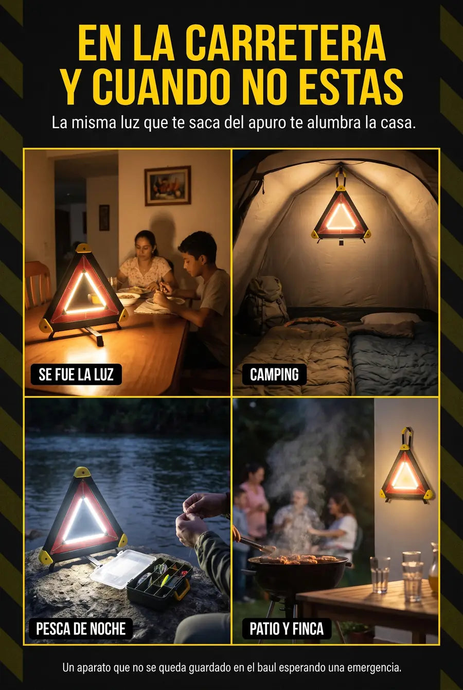 Triangulo de Emergencia LED Solar - 07_usos_casa