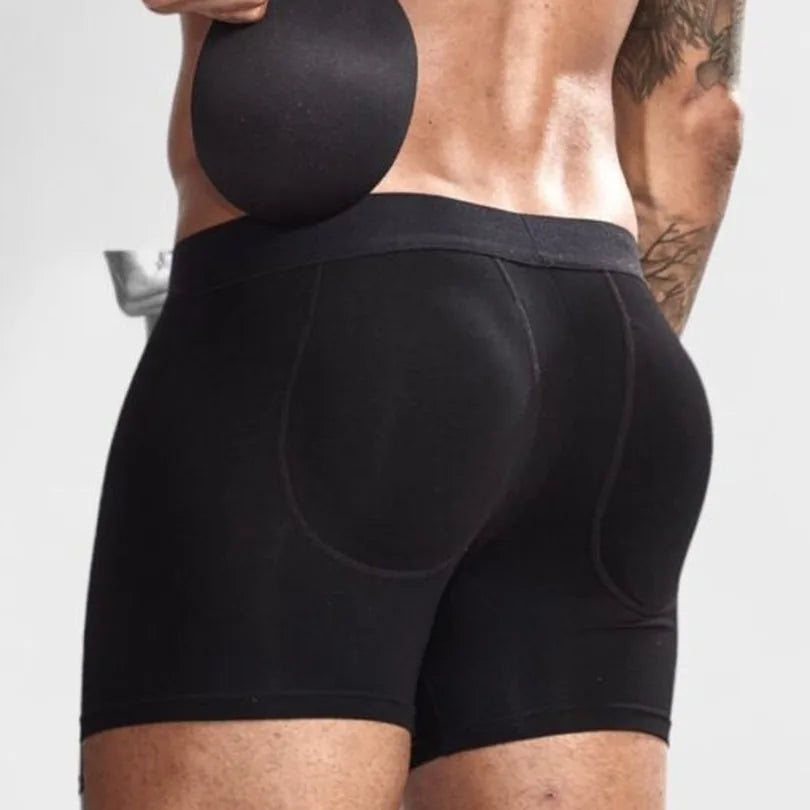 Boxer levanta cola para hombre - g02_negro_almohadilla