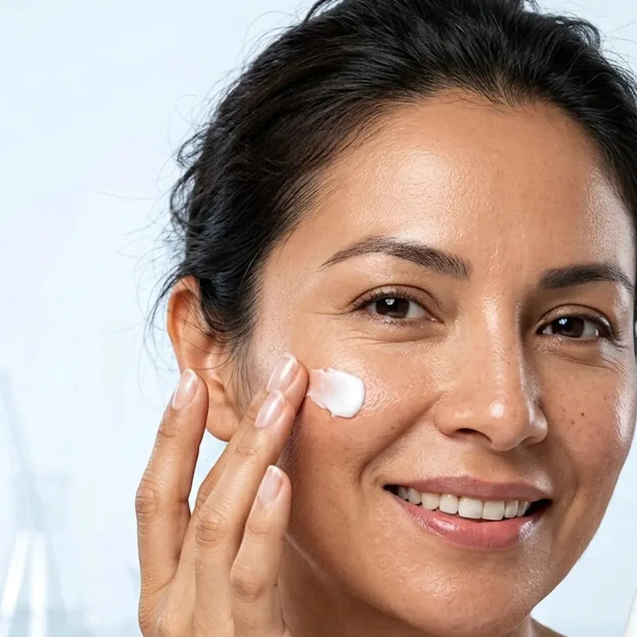 Lindonia TX-Cream crema con ácido tranexámico y niacinamida 50 g - g04_aplicando