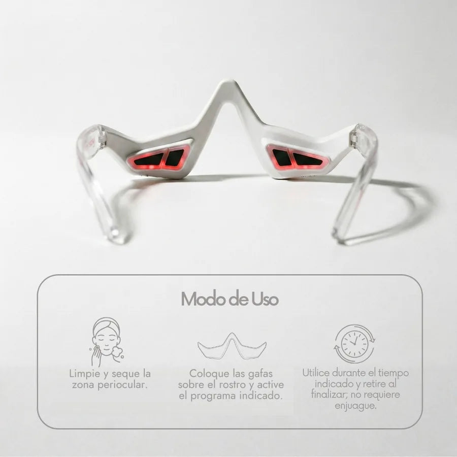 Redermis - Gafas Luz Roja Anti Ojeras y Bolsas - g06_modo_uso